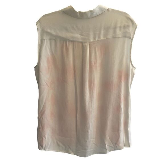 Equipment Pink Palm Tree 100% Silk Sleeveless Blouse Top Shirt Women’s Large - Picture 2 of 4